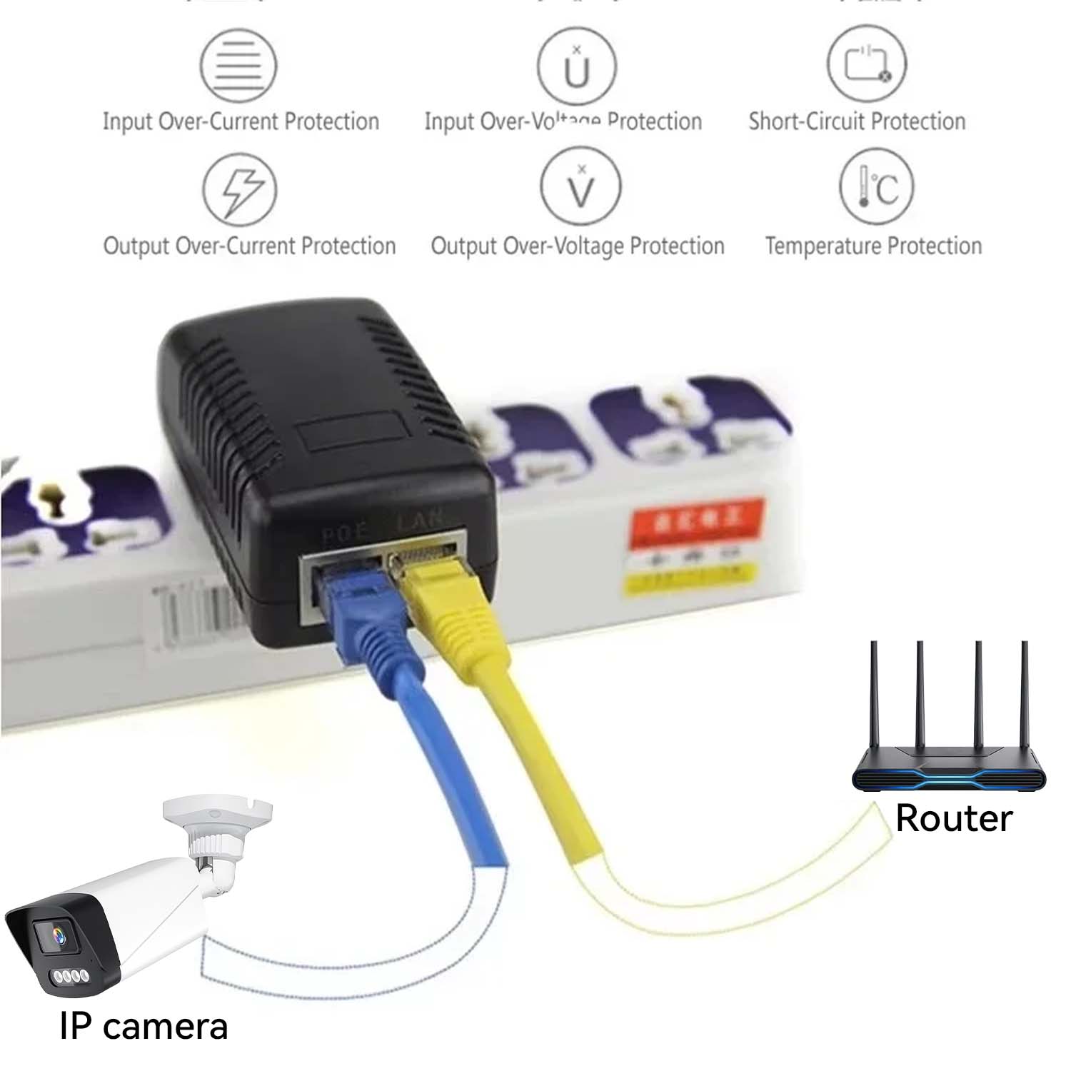 48V/12V POE 인젝터 이더넷 CCTV 전원 어댑 - Power Over Ethernet 리뷰 및 가격