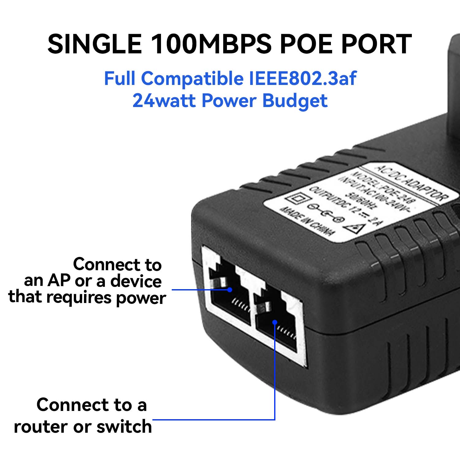 48V/12V POE 인젝터 이더넷 CCTV 전원 어댑 - Power Over Ethernet 리뷰 및 가격