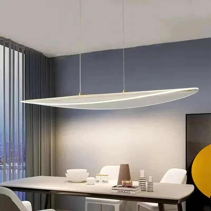 현대적인 긴 곡선형 LED 펜던트 조명, 티룸 식탁 사 - Office Technician 리뷰 및 가격